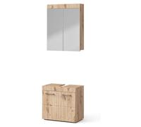Conjunto de muebles de baño Vicco Luna Roble Wotan 2 piezas, Model 36774