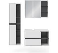 Conjunto de muebles de baño Vicco Viola Blanco 3 piezas, Model 34043