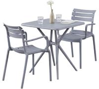 Conjunto de muebles de jardín Avena, con 2 sillas grises