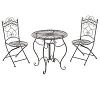 Conjunto de muebles de jardín indra metal bronce 50x40x92 cm