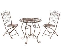Conjunto de muebles de jardín indra metal marrón antiguo 50x40x92 cm