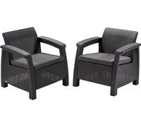 Conjunto de muebles de jardín KETER Corfu Duo, color antracita, modelo 17/424