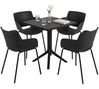 Conjunto de muebles de jardín Norva con 4 sillas, color