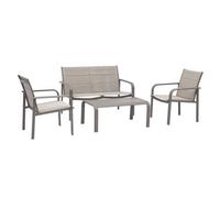 Conjunto De Muebles De Jardín Piazza 4 Plazas Café - Hespéride