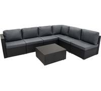 Conjunto de muebles modular de ratán, de 7 piezas, color