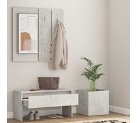 Conjunto de muebles para el salón "Living Store", color gris cemento, fabricado en material de madera