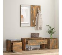 Conjunto de muebles para el salón "Living Store", fabricado en material de madera con acabado en roble ahumado