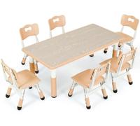 Conjunto de muebles para niños - Escritorio infantil - Mesa infantil - Mesa de juegos - Sillas para niños - Altura ajustable
