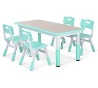 Conjunto de muebles para niños - Mesa y sillas para niños - Set de juegos - Muebles infantiles ajustables - Mesa infantil con sillas