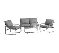 Conjunto de muebles Theodor (4 pzs., Acero/Poliéster, Antracita)