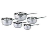 Conjunto de ollas Cheffinger, juego de 5 piezas, incluye cacerola con asa, apto para inducción, acero inoxidable, modelo CF-SSP05