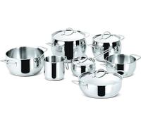 Conjunto de ollas y sartenes Silecomplaza Euforia, apto para todo tipo de cocinas, fabricado en acero inoxidable 18/10, 11 piezas, con base Lagoseal-Plus. Incluye: 4 ollas, 2 cacerolas, una cacerola p