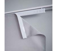 Conjunto de paneles Unyqoos® para la instalación de paneles y cortinas enrollables, plegable, 60 cm, blanco, plástico, paquete de 4 unidades – con cinta de velcro, adaptadores de riel intercambiables