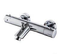 Conjunto de para ducha Termostático de para latón 59 con para grifo Empotrable, Cabezal Lluvia Antical, Barra Ajustable para Baño, Completo 32x16cm(A)
