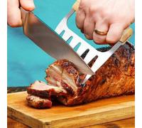 Conjunto de pinzas de acero inoxidable Ibenzoa® (2 mm) – pinzas ergonómicas para barbacoa y carne desmenuzada, resistentes al calor y a la corrosión, con remaches robustos
