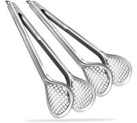 Conjunto de pinzas de acero inoxidable Ibzenoa® – 2 unidades, pinzas de 33 cm para cocinar y asar, resistentes al calor y a la corrosión, aptas para lavavajillas, con sistema de cierre