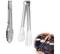 Conjunto de pinzas de acero inoxidable Ibzenoa® para cocina y barbacoa: acero inoxidable 304, mangos ergonómicos, resistentes al calor, versátiles para uso en la cocina y en la barbacoa