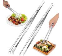 Conjunto de pinzas de cocina Ibzenoa®, 2 unidades, 30,5 cm, acero inoxidable resistente a la corrosión, punta fina – Pinzas para cocinar y asar
