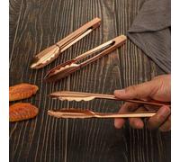 Conjunto de pinzas de cocina Ibzenoa® de acero inoxidable, 3 unidades, 23 cm – color elegante y lujoso, puntas onduladas y antideslizantes, ideales para cocinar y servir
