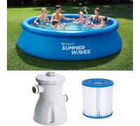 Conjunto de piscina inflable familiar "Fast Set" de montaje rápido, con bomba incluida, de 366 cm