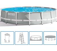 Conjunto de piscina inflable Intex Prism Frame, redonda, 457 x 107 cm, modelo 26724GN