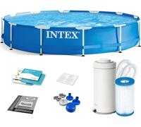 Conjunto de piscina inflable Steinbach, modelo Rondo II, dimensiones 366 x 76 cm, con filtro de cartucho, caudal de 2.006 litros por hora
