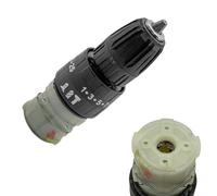 Conjunto de portabrocas de 10 mm de repuesto sin llave para taladro inalámbrico de 16.8 V 21 V para destornillador de impacto compatible con carcasa de plástico negro Bosch de 136 mm de longitud