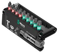 Conjunto de puntas WERA 8751/67-9/IMP para destornillador de impacto, con puntas PH/T/anillo y soporte magnético
