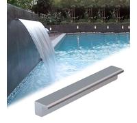Conjunto de rebosadero para Cascada de Estanque, tubería corrugada Robusta, para estanques de jardín, rebosadero de Acero Inoxidable para estanques y Fuentes, Salida