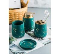 Conjunto de regalo para accesorios de baño, de 4 piezas, que incluye un jabonera y un plato para jabón