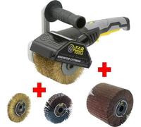 Conjunto de renovación exterior FARTOOLS REX120C, que incluye: cepillo de alambre de metal de precisión, cepillo de nylon abrasivo de precisión. Ideal para eliminar pintura, limpiar madera y metal