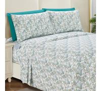 Conjunto de sábanas de 6 piezas, elegante y confortable, con la microfibra de la más alta calidad (1500 hilos) para una sensación suave y acogedora, y con funda de colchón de gran profundidad
