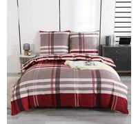 Conjunto de sábanas de microfibra Ibenzoa® de 4 piezas: 2 sábanas de 135 x 200 cm + 2 fundas de almohada de 80 x 80 cm, 100% poliéster, suaves y transpirables, cierre de cremallera metálica y cantoner