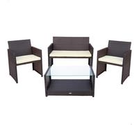Conjunto de sofá (108x59x76 cm) + 2 sillones (59x76 cm) + mesa (85x45x41 cm) Aktive (Color Baby 61070)