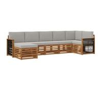 Conjunto De Sofá Seccional Con Cojín 6 Pcs Vidaxl