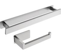 Conjunto de sujetapapel higiénico y toallas, marca Ibenzoa®, autoadhesivo (sin necesidad de taladro), acero inoxidable SUS304, resistente a la oxidación y la corrosión, ideal para baño, cocina y ofici