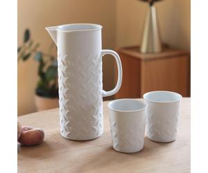 Conjunto de taza y jarra "Mandorla" (marca KPM).