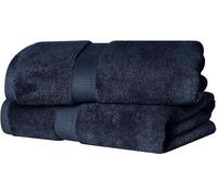 Conjunto de toallas de algodón Silecomplaza, 900 gramos, color azul marino