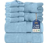 Conjunto de toallas premium Silecomplaza, que incluye 2 toallas de baño, 2 toallas de mano y 4 paños de limpieza, con un peso de 600 g/m², fabricado con 100% algodón hilado en anillo, ideal para gimna