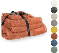 Conjunto de toallas "SCHÖNER WOHNEN" SENSE, color óxido, juego de 5 unidades (1 toalla de 140x70 cm / 2 toallas de 100x50 cm / 2 toallas de 50x30 cm)