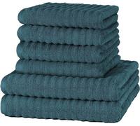 Conjunto de toallas Silecomplaza | de secado rápido, suaves y sin pelusa | calidad de lujo de felpa | 100% algodón de felpa | Certificación | 590 GSM | Set de regalo color verde petróleo (set económic