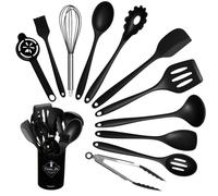 Conjunto de utensilios de cocina VINATO, de 12 piezas, fabricado en silicona y acero inoxidable, libre de BPA, ideal para hornear y cocinar, color