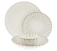 Conjunto de vajilla Bloomy, de 24 piezas, fabricado en porcelana de alta calidad, para 6 personas