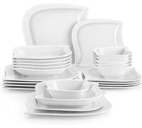 Conjunto de vajilla Elvira para 6 personas, 24 piezas, juego de platos de porcelana