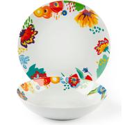 Conjunto de vajilla Excelsa, 12 piezas, porcelana Saint Tropez, de colores