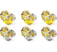 Conjunto de vajilla Excelsa, 18 piezas, color gris limón. Platos de porcelana y gres, color amarillo