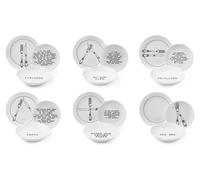 Conjunto de vajilla Excelsa, 18 piezas, estilo Galateo, porcelana blanca