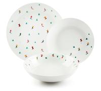 Conjunto de vajilla Excelsa, 18 piezas, porcelana Cortina, de colores