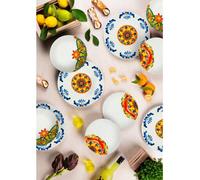 Conjunto de vajilla Excelsa, 18 piezas, porcelana Messina, de colores