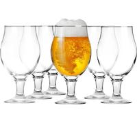 Conjunto de vasos de vidrio Glasmark Krosno para cerveza, capacidad de 0,5 litros. Incluye vasos tipo "pilsner", vasos tipo "copa" y vasos para cerveza artesanal. También aptos para servir cerveza de